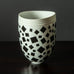 Horst Göbbels, own studio, Germany, porcelain pierced vase with black squares H1208