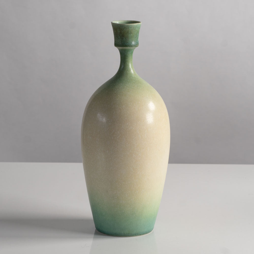 Swen Wejsfelt for Gustavsberg, Sweden, stoneware vase with green glaze L3922