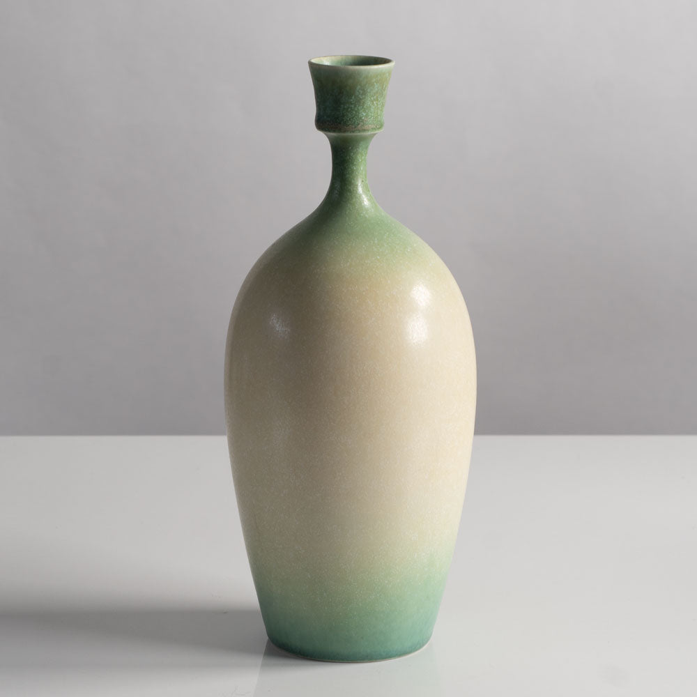 Swen Wejsfelt for Gustavsberg, Sweden, stoneware vase with green glaze L3922