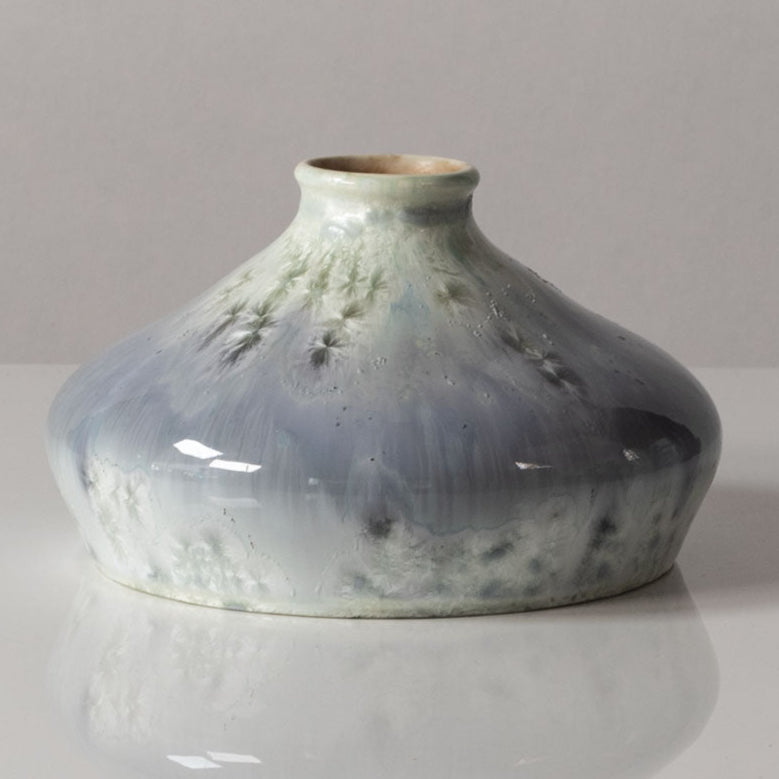 Valdemar Engelhardt for Royal Copenhagen, porcelain vase with lavender crystalline glaze K2543