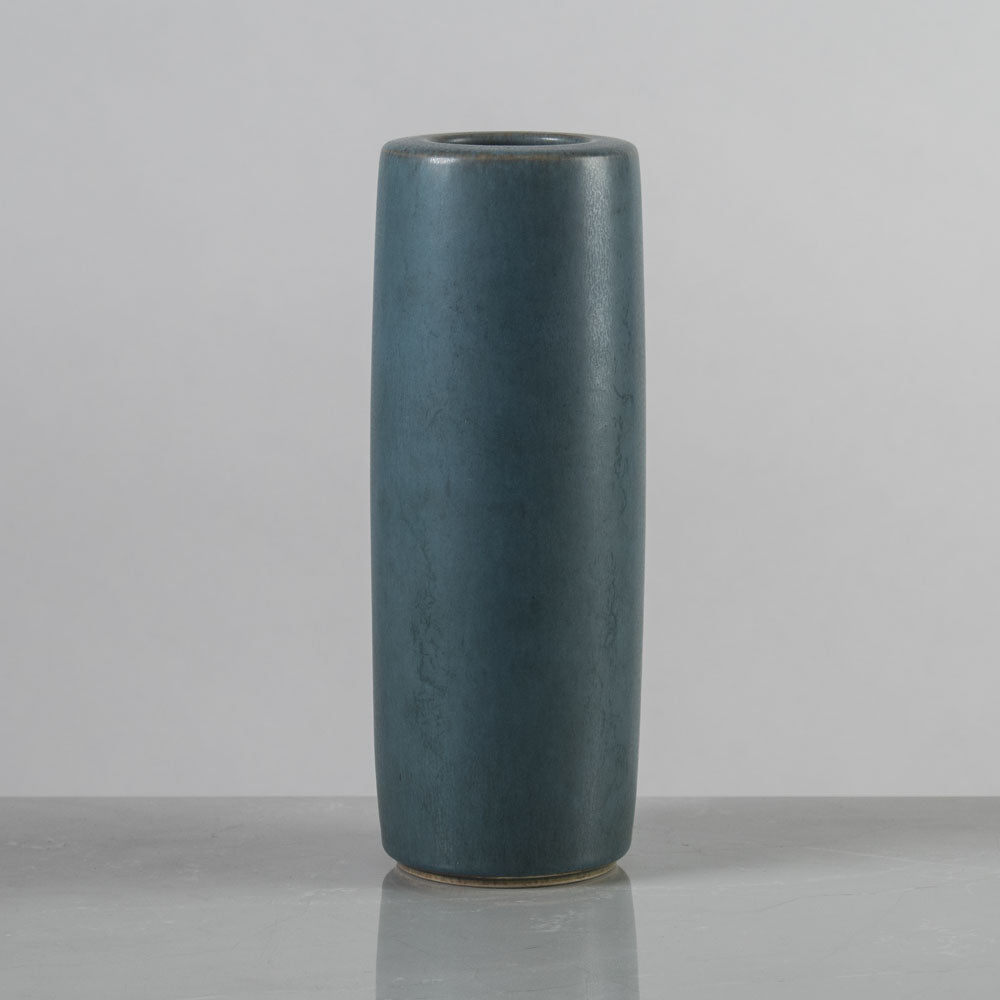 Per Linnemann-Schmidt for Palshus, Denmark, cylindrical vase with light blue glaze K2077