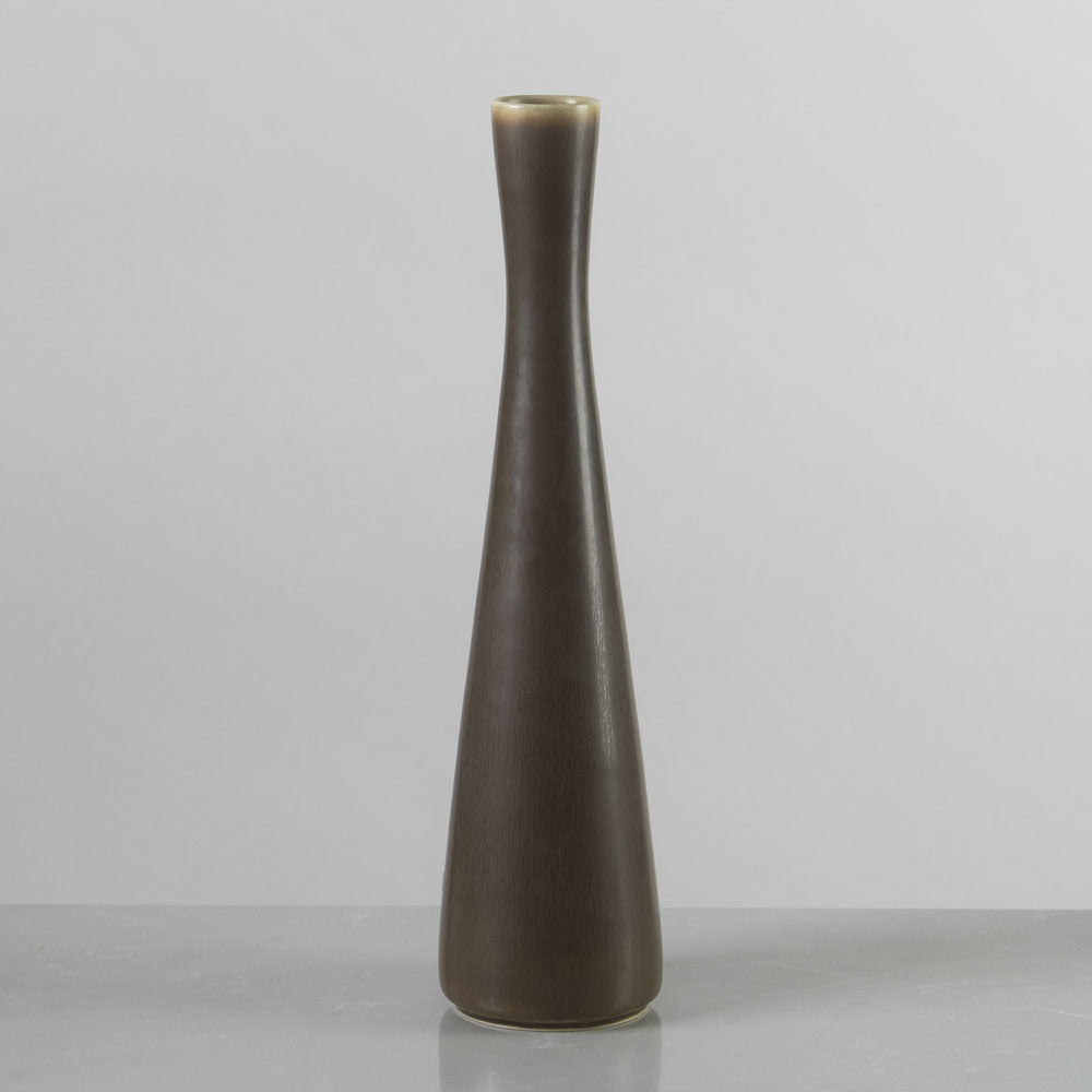 Frode Bahnsen for Palshus, Denmark, stoneware vase with brown haresfur glaze K2101