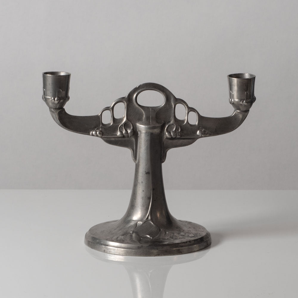 Kayserzinn, Germany, pewter art nouveau candleabra K2483