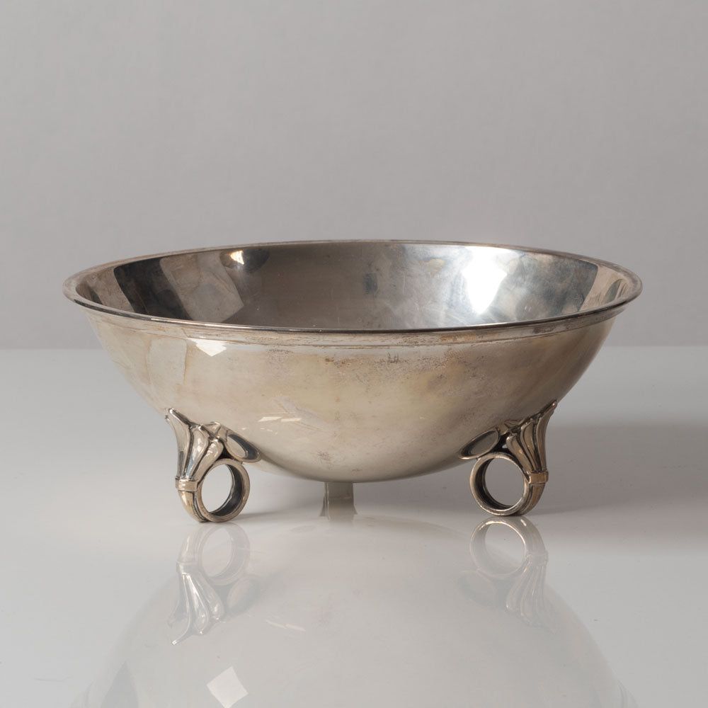 Johannes Siggaard for Grann & Laglye, Denmark, sterling silver bowl with three decorative feet K2209