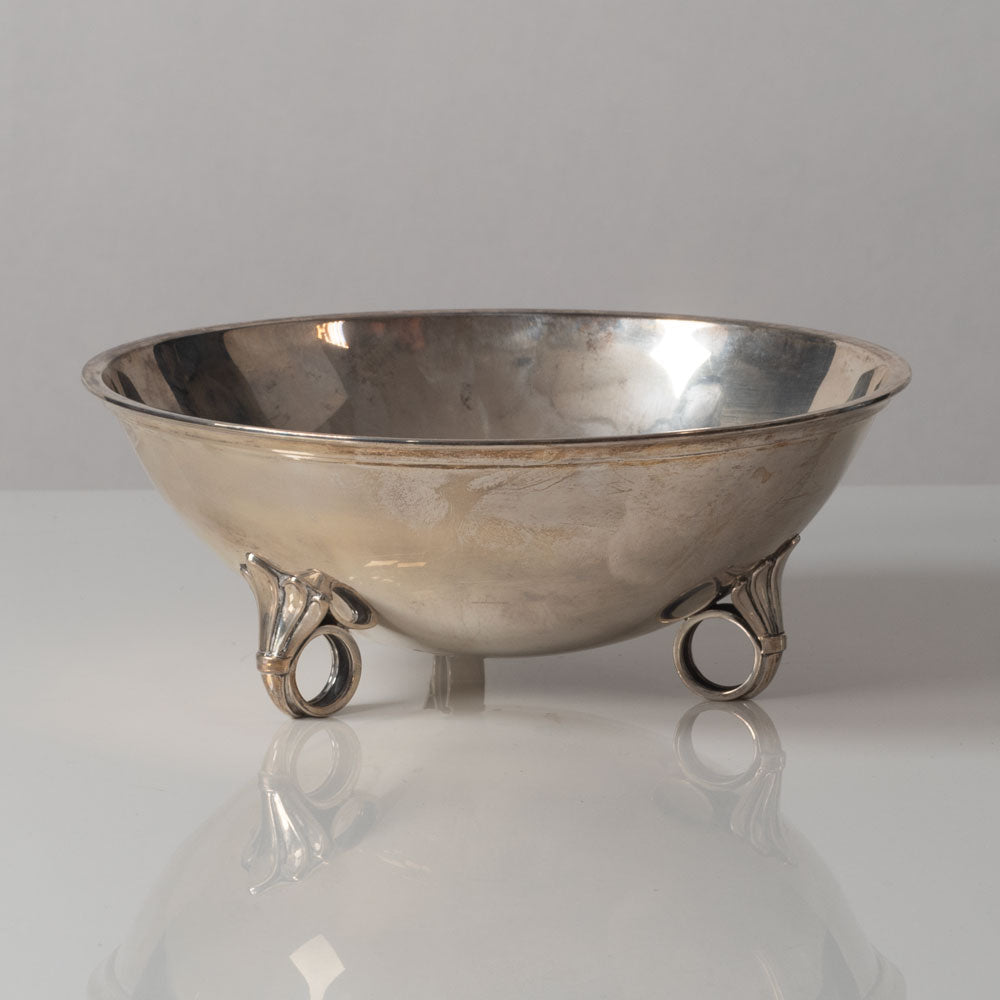 Johannes Siggaard for Grann & Laglye, Denmark, sterling silver bowl with three decorative feet K2209