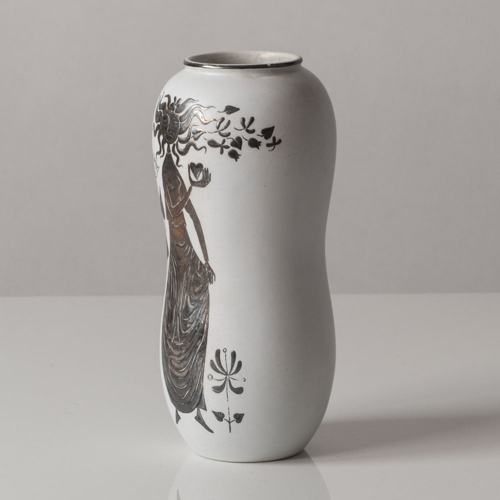 Stig Lindberg for Gustavsberg, "Grazia" stoneware vase with female figure K2096