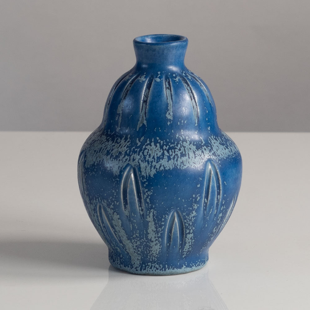 Eva Jancke Bjork for Bo Fajans, stoneware vase with matte blue glaze M4051