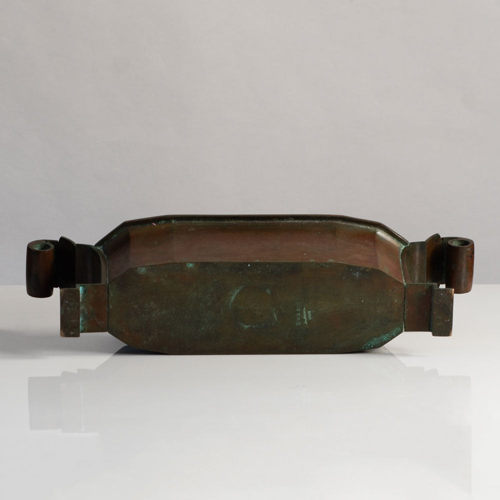 Sune Bäckström, Sweden, bronze rectangular bowl M4050