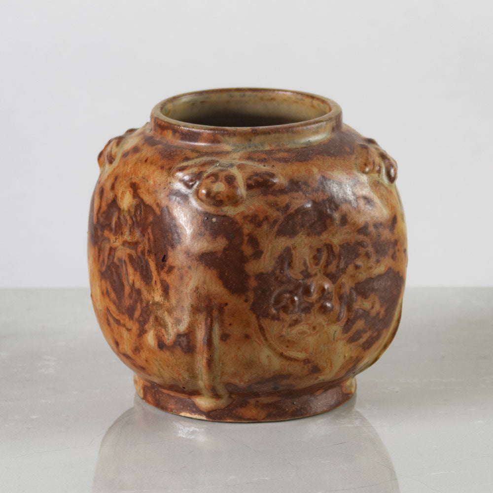 Bode Willumsen, own studio, Denmark, stoneware vase with matte brown glaze N1096