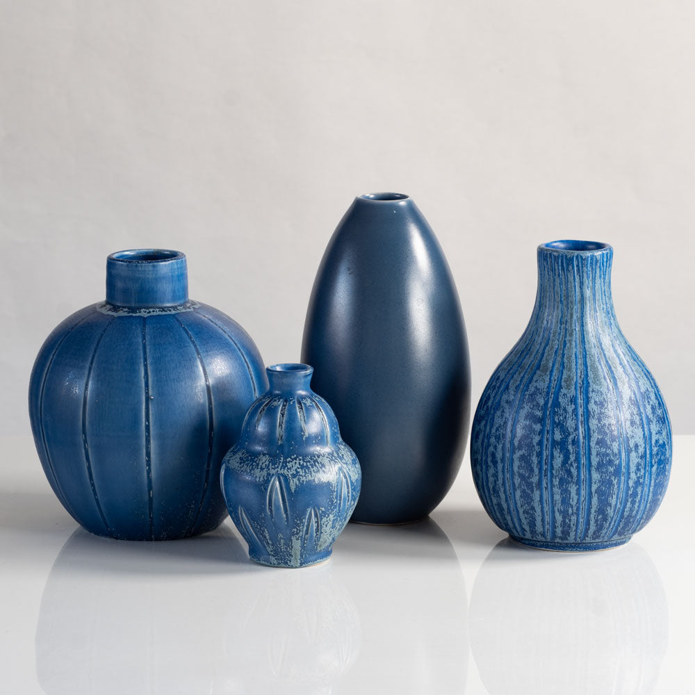 Four vases by Eva Jancke Bjork for Bo Fajans, Sweden
