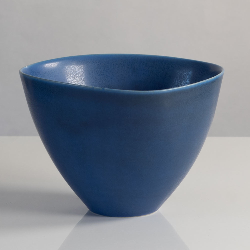 Per Linnemann-Schmidt at Palshus, stoneware vase with blue haresfur glaze L3563