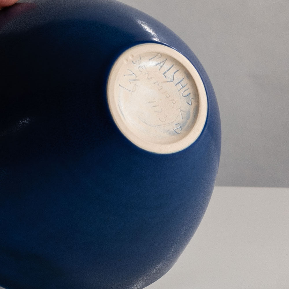 Per Linnemann-Schmidt at Palshus, stoneware vase with blue haresfur glaze L3563