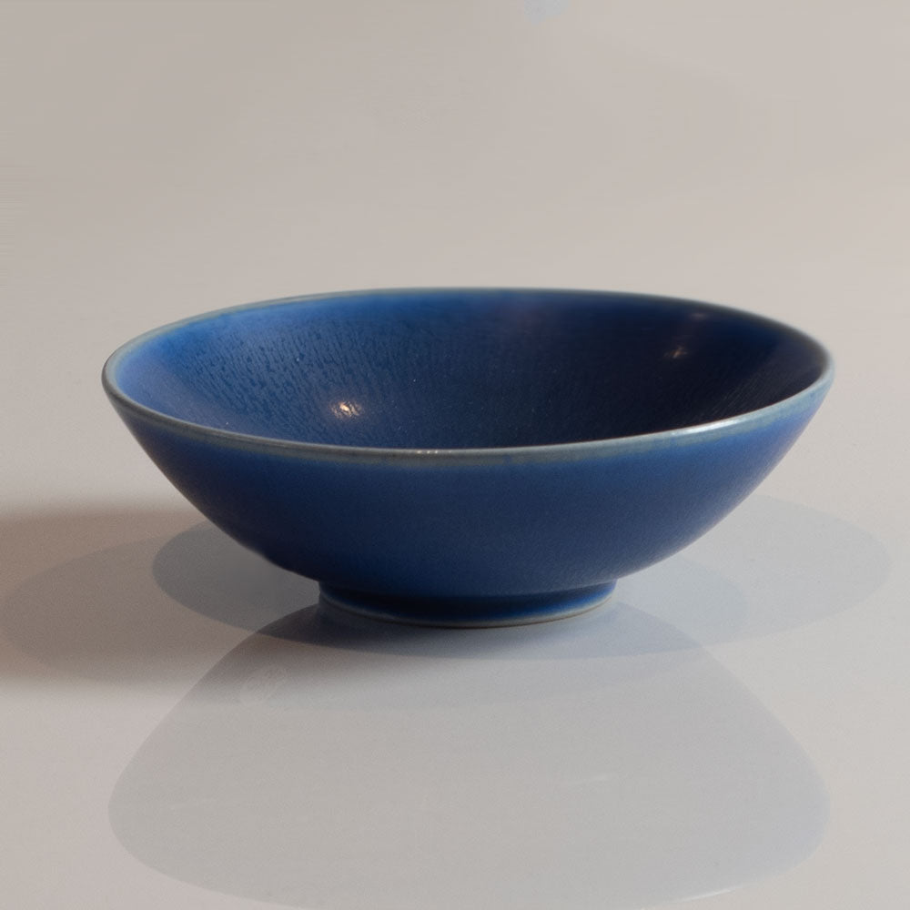 Per Linnemann-Schmidt at Palshus, stoneware bowl with blue haresfur glaze L3617