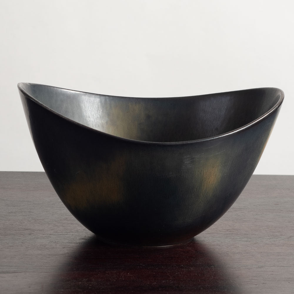Group of ovoid bowls with black glaze Gunnar Nylund for Rörstrand, Sweden