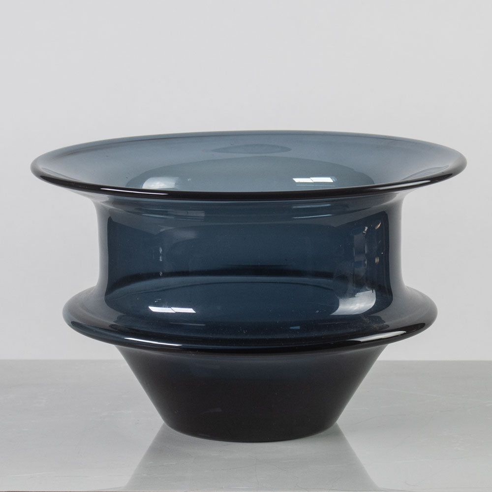 Per Lutken for Holmegaard, Denmark, large blue glass vase J1468