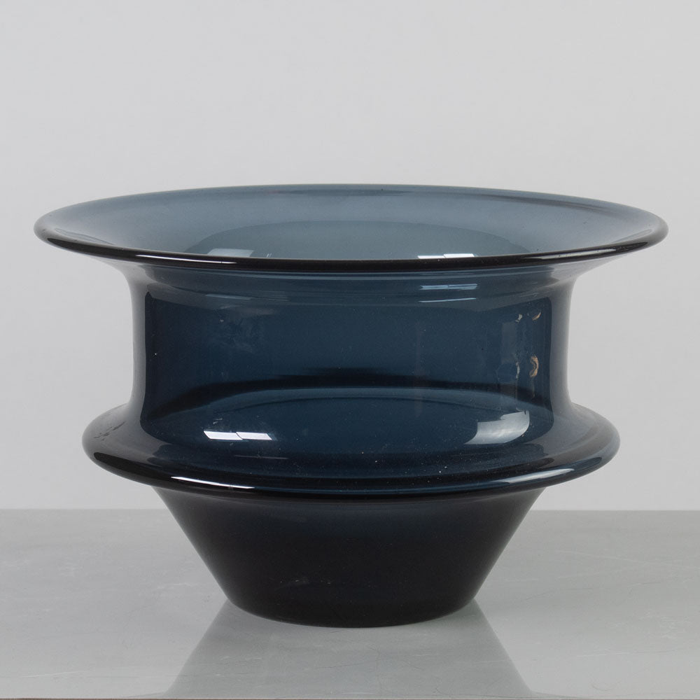 Per Lutken for Holmegaard, Denmark, large blue glass vase J1468