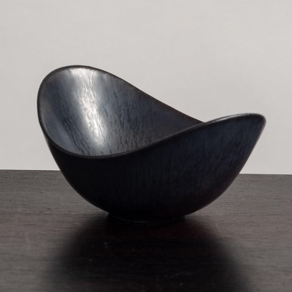 Group of ovoid bowls with black glaze Gunnar Nylund for Rörstrand, Sweden