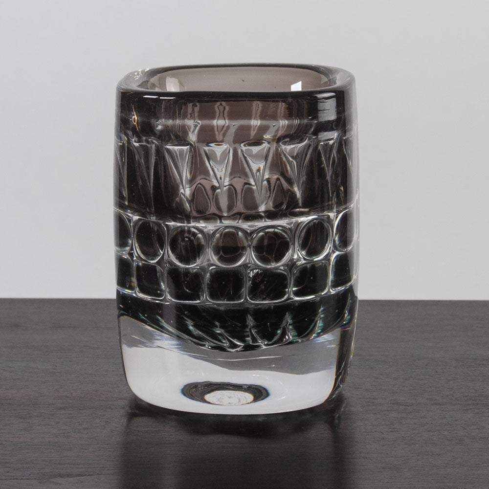 Ingeborg Lundin for Orrefors, Sweden, Ariel vase in purple-brown glass K2194