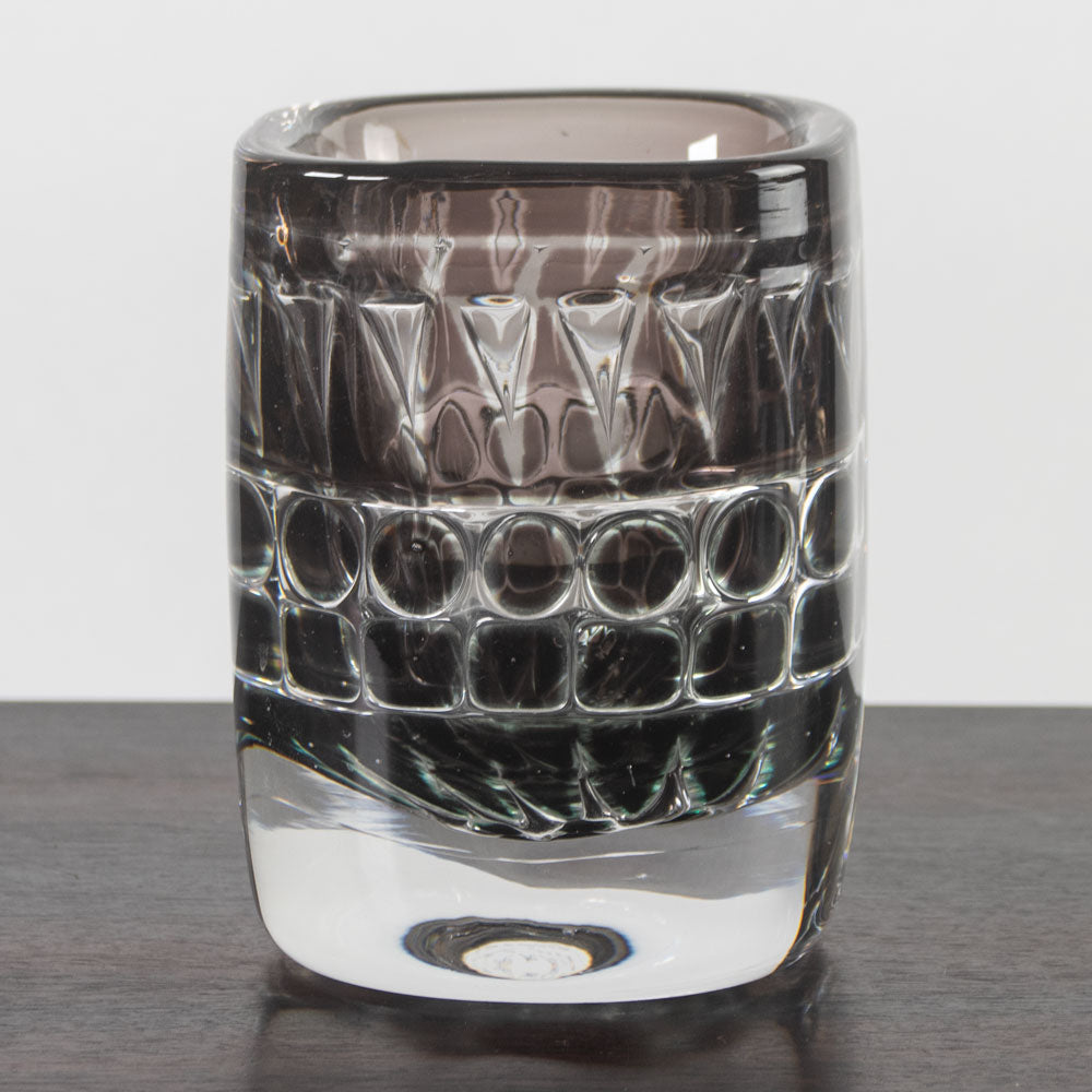 Ingeborg Lundin for Orrefors, Sweden, Ariel vase in purple-brown glass K2194