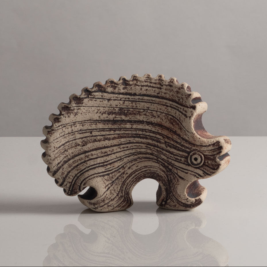 Boris Stojkov for Gustavsberg, Sweden, unique stoneware hedgehog figure M4038