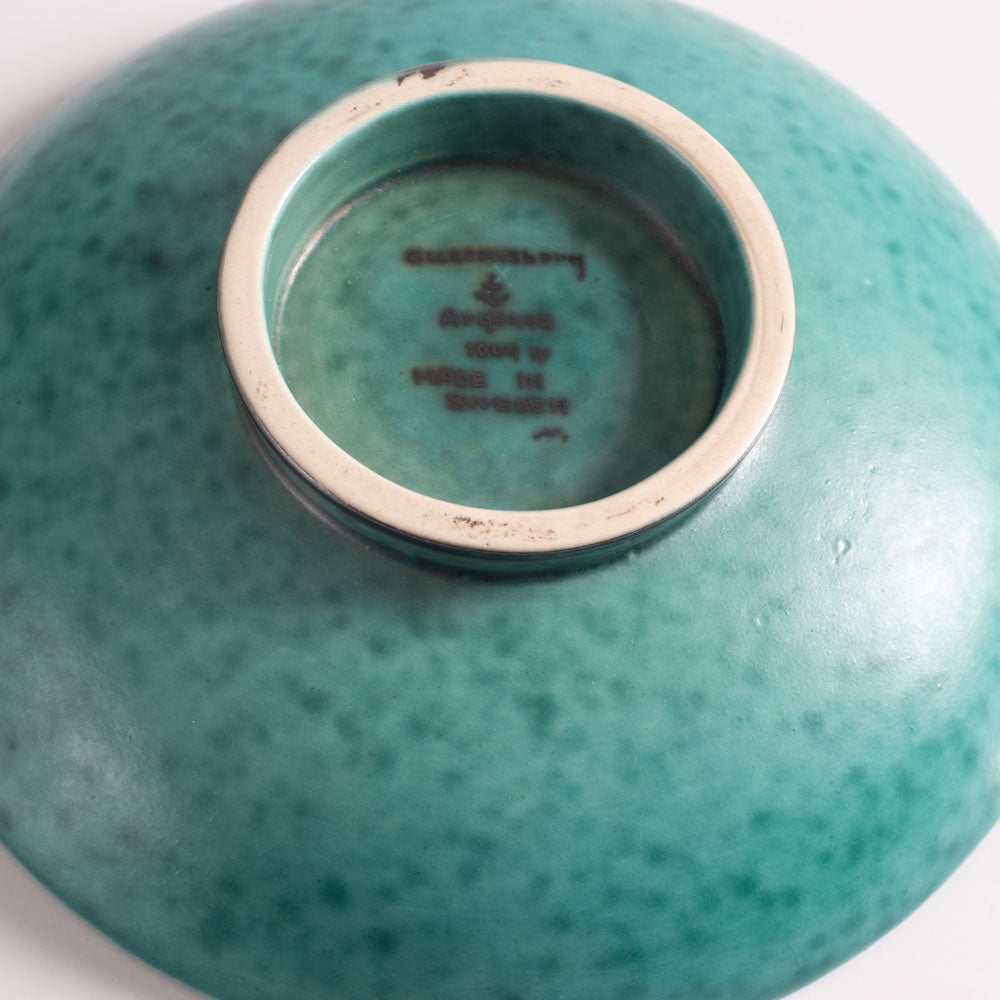 Wilhelm Kage for Gustavsberg, Sweden, "Argenta" bowl with fish L3900