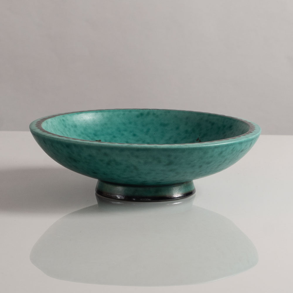 Wilhelm Kage for Gustavsberg, Sweden, "Argenta" bowl with fish L3900