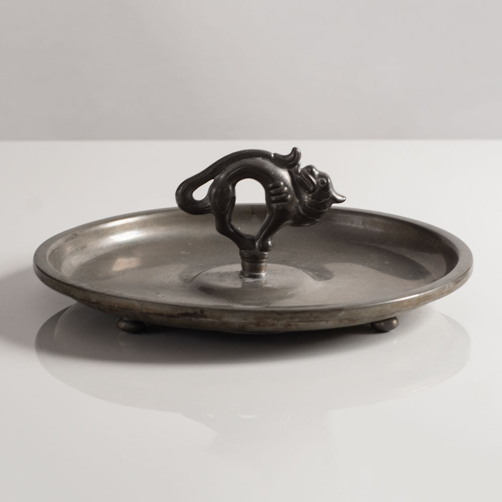Pewter dish with dragon for Nordic, Sweden, L3518
