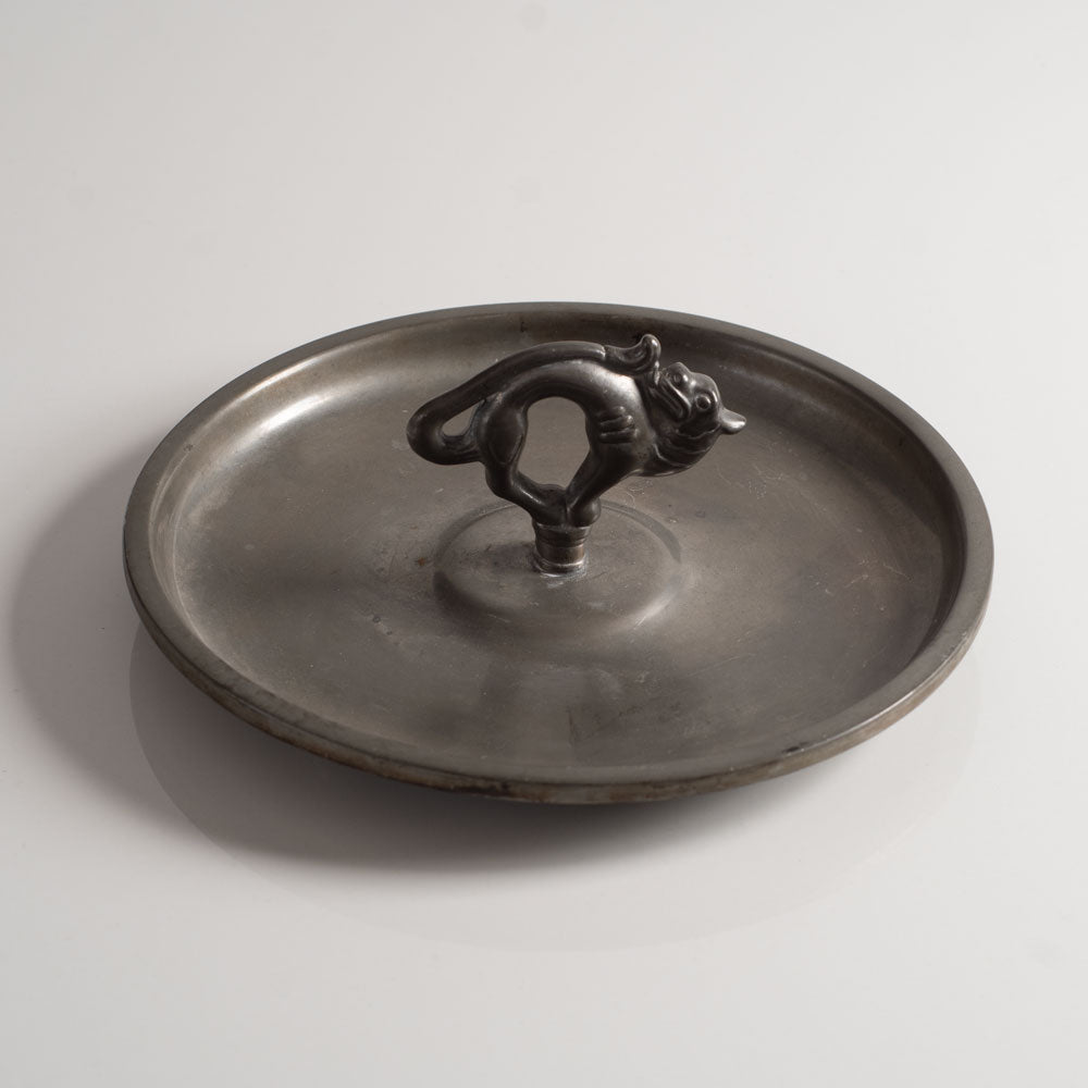 Pewter dish with dragon for Nordic, Sweden, L3518