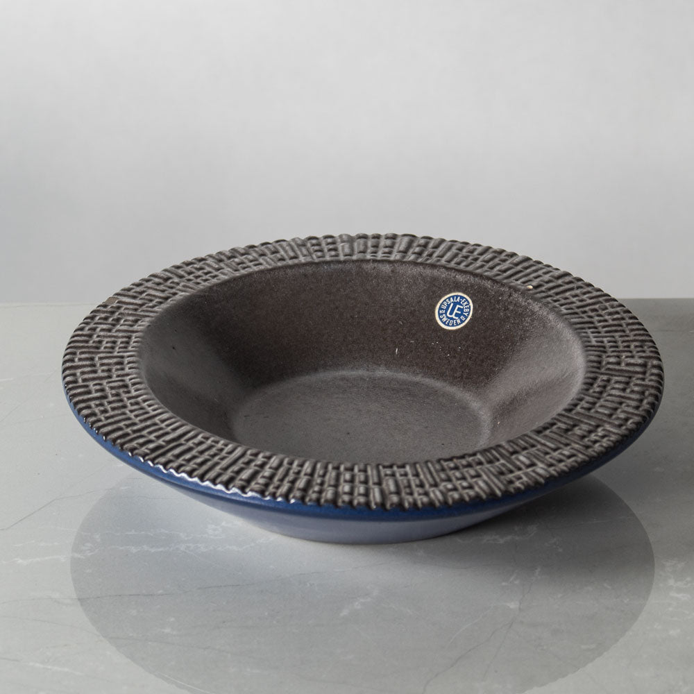 Ingrid Atterberg for Uppsala, stoneware brown and blue "Granit" bowl J1686