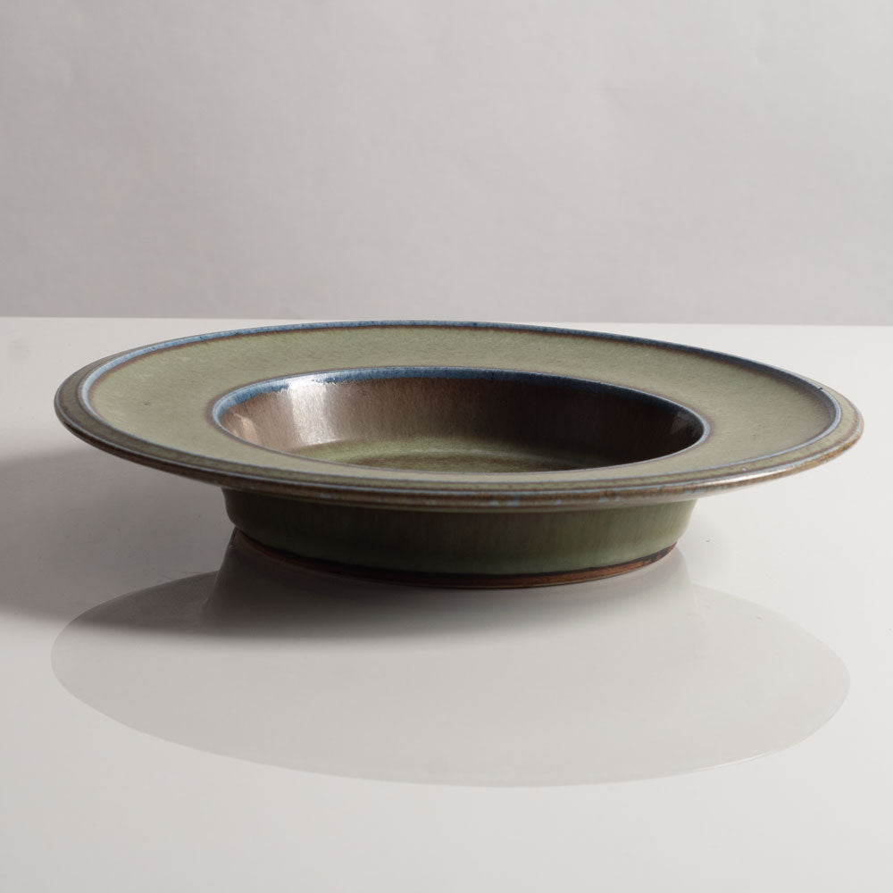 Bowl with matte Green and Blue glaze by Carl Harry Stålhane for Rorstrand H1274