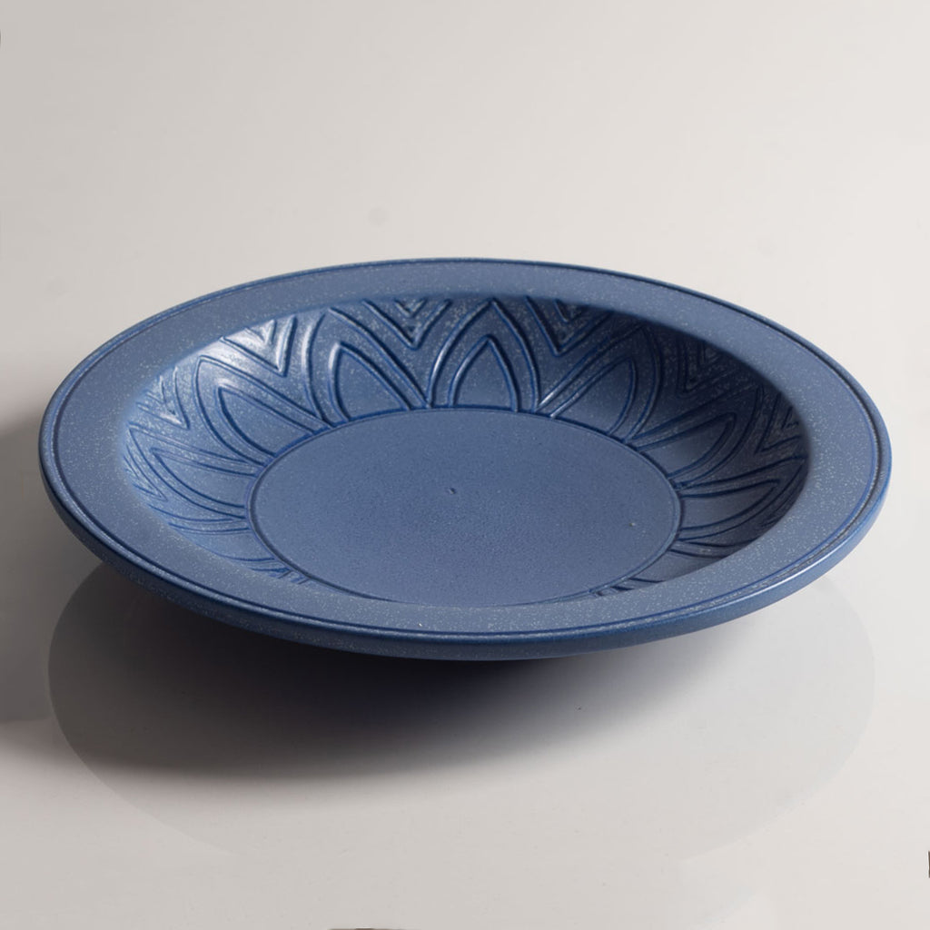 Gunnar Nylund for Rörstrand, Sweden, ceramic dish with blue matte glaze L3344