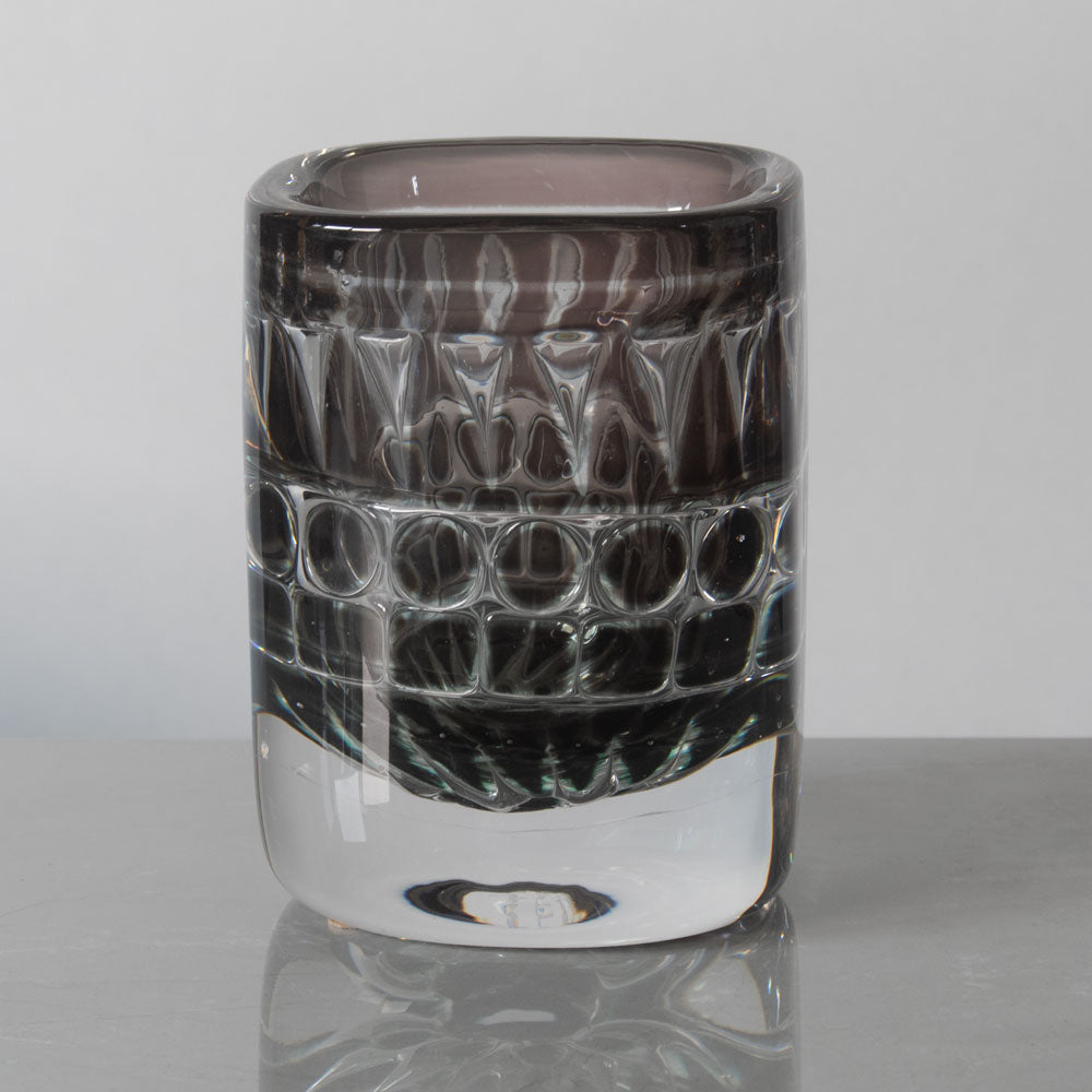 Ingeborg Lundin for Orrefors, Sweden, Ariel vase in purple-brown glass K2194