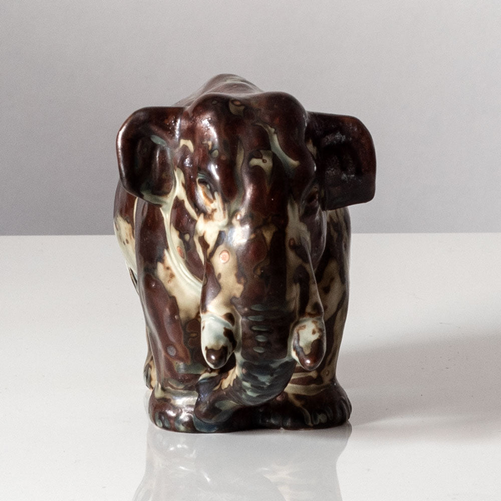 Knud Kyhn for Royal Copenhagen, Denmark, stoneware elephant figure with Sung glaze K2280