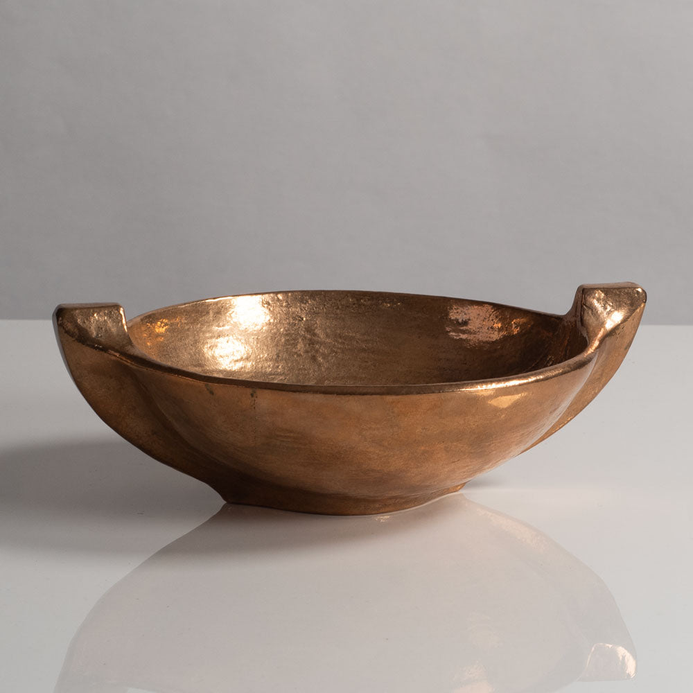 Michael Hael Harjes, Germany, brutalist bronze bowl L3919