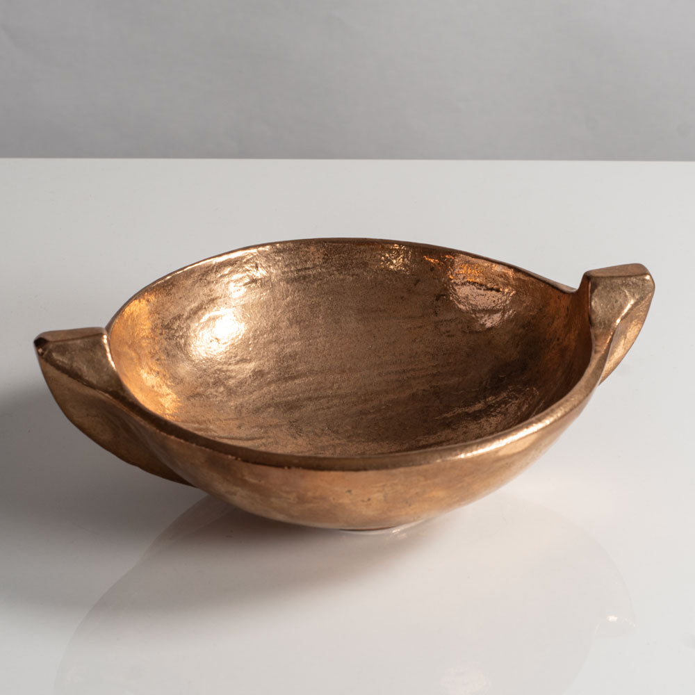 Michael Hael Harjes, Germany, brutalist bronze bowl L3919