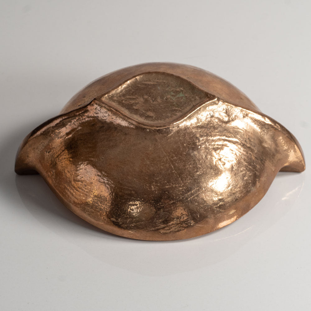 Michael Hael Harjes, Germany, brutalist bronze bowl L3919