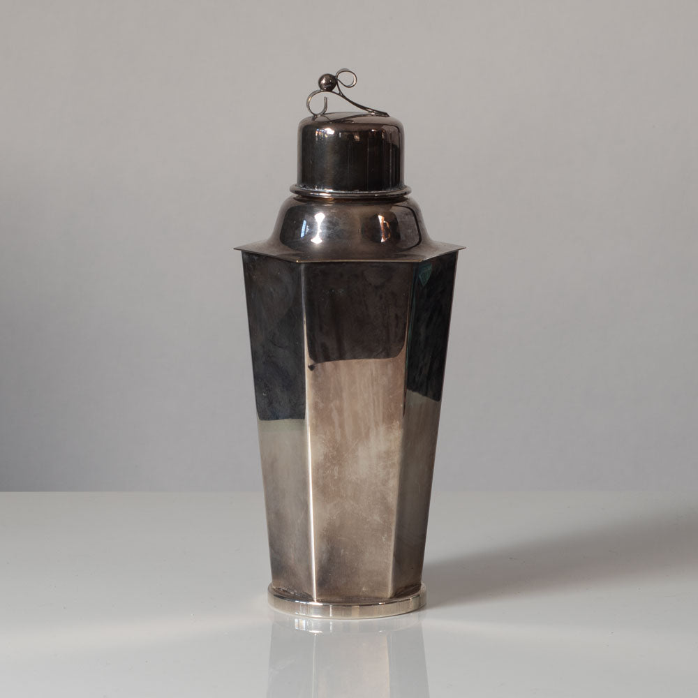 Malmö Silver AB, art deco swedish silver plated cocktail shaker K2637