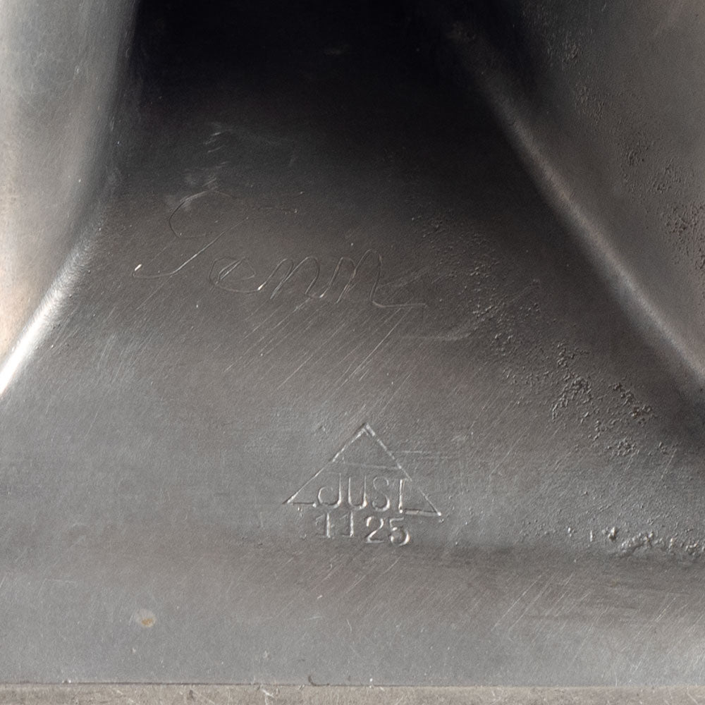 Just Andersen, Denmark, pair of pewter metal candleholders K2692