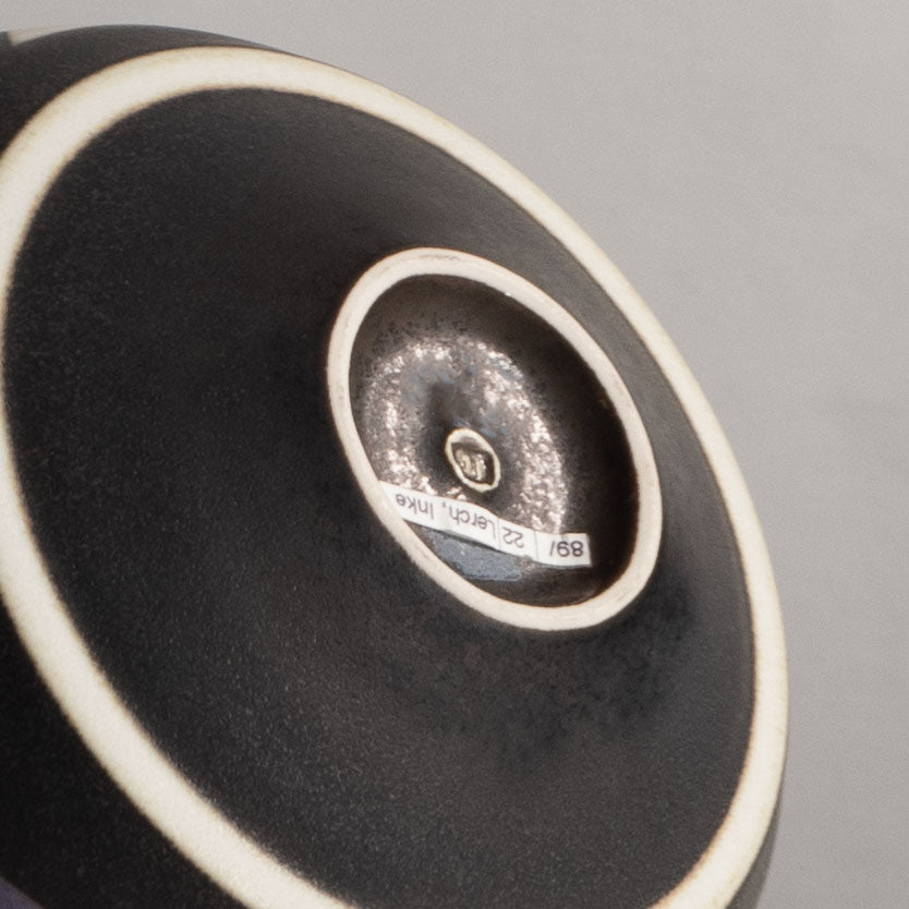 Inke Lerch-Brodersen, Germany, unique stoneware vase with geometric pattern M4060