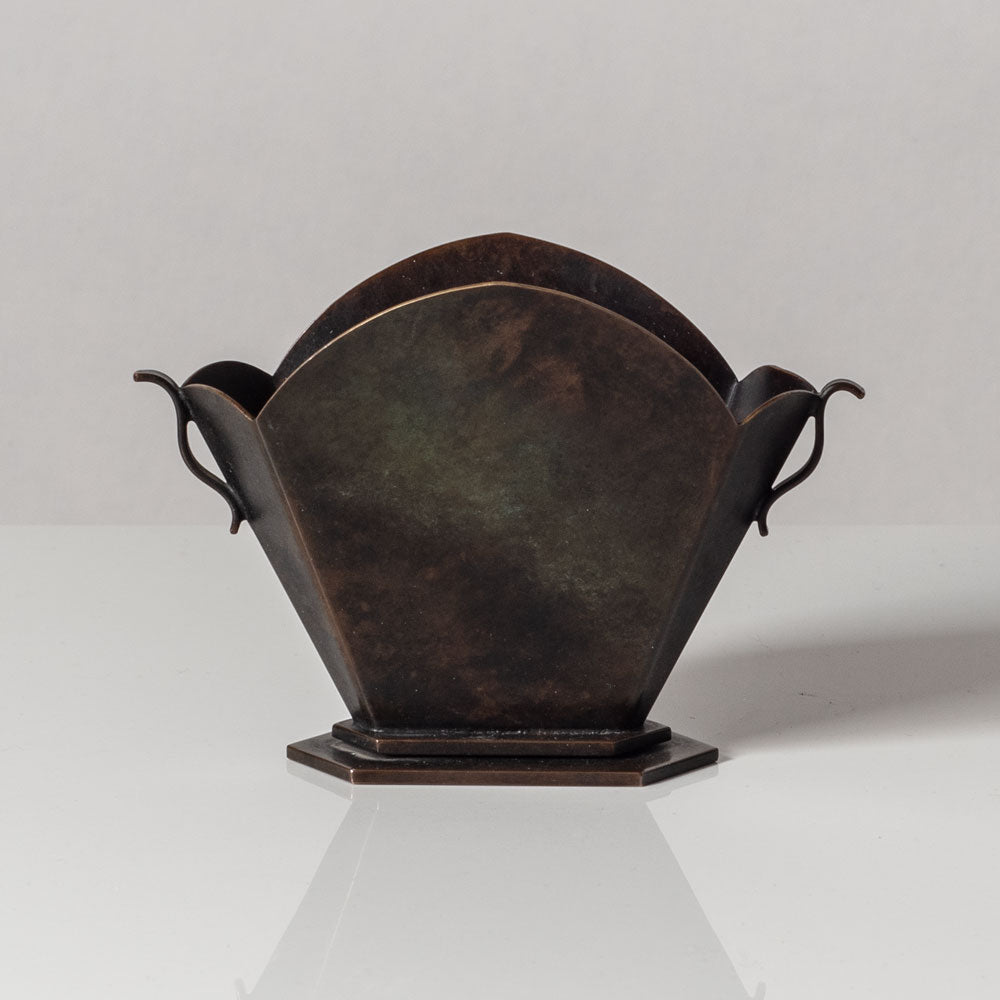 Three Danish bronze art deco vases
