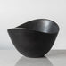 Gunnar Nylund for Rörstrand, Sweden, large ovoid bowl with black haresfur glaze J1012