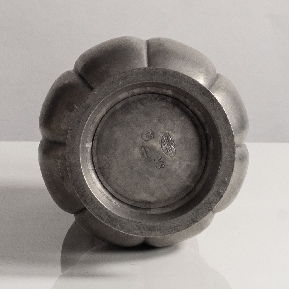 Edvin Ollers for Schreuder & Olsson, Sweden, pewter footed vase M4044