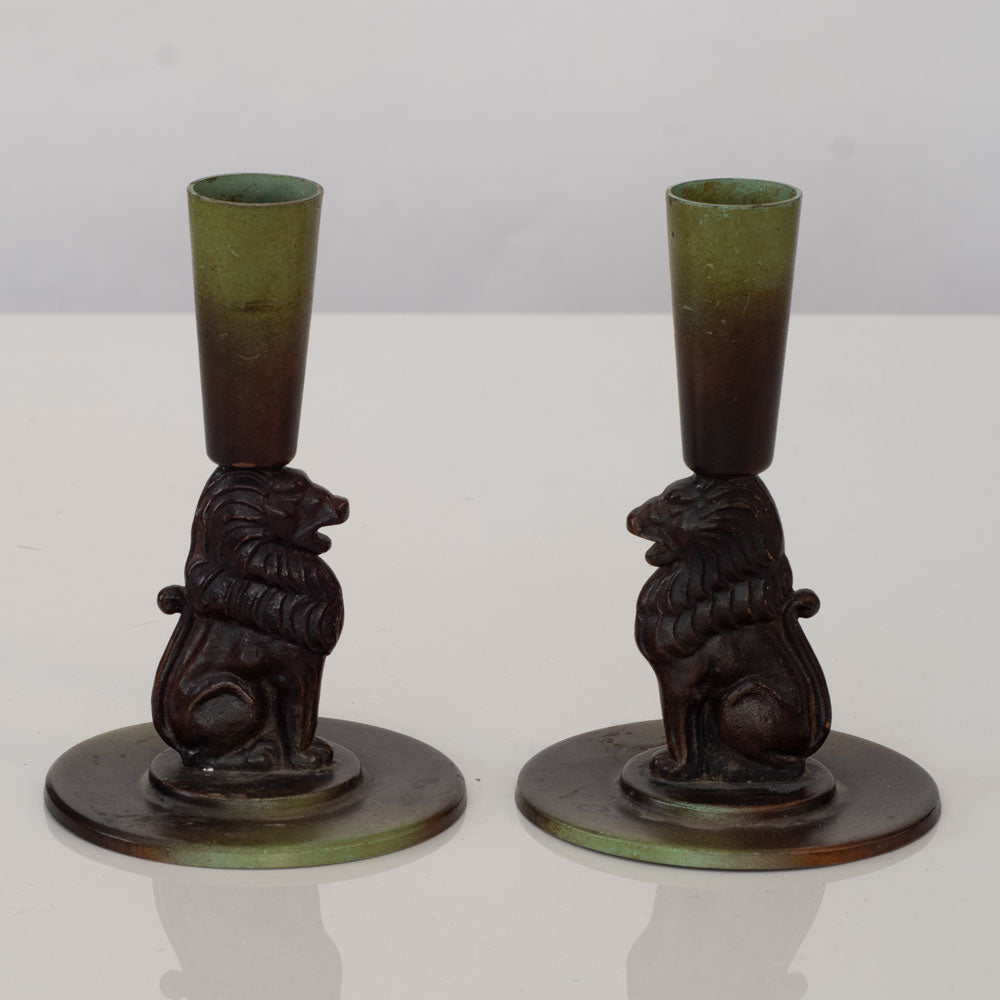 Berona, Pair of bronze candle holders, Sweden L3787