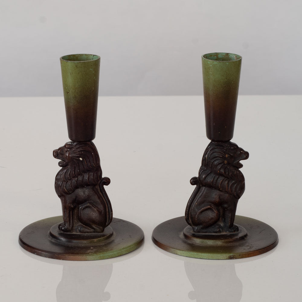 Berona, Pair of bronze candle holders, Sweden L3787