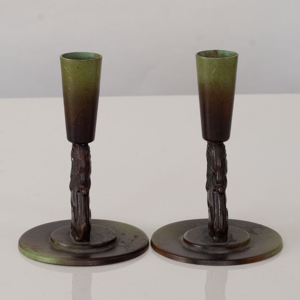 Berona, Pair of bronze candle holders, Sweden L3787