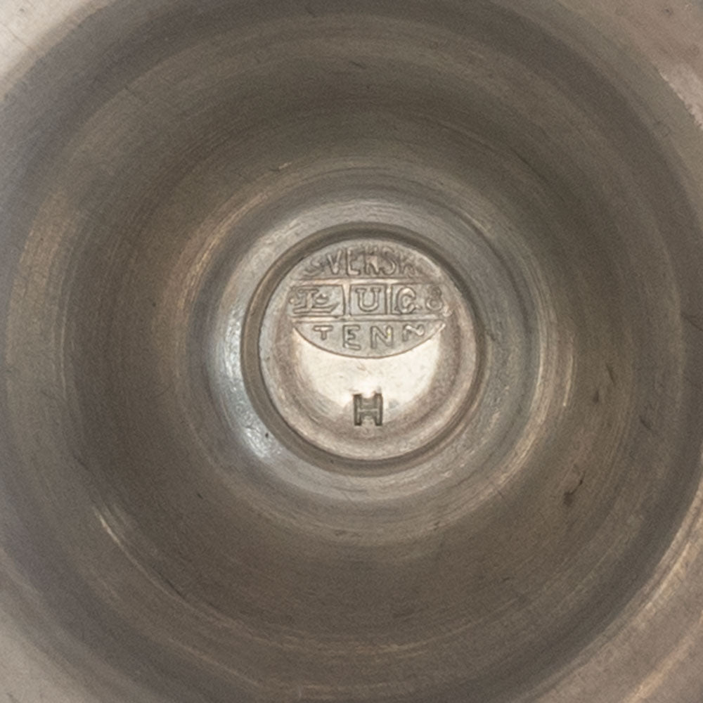 Pair of Swedish pewter candle holders L3513