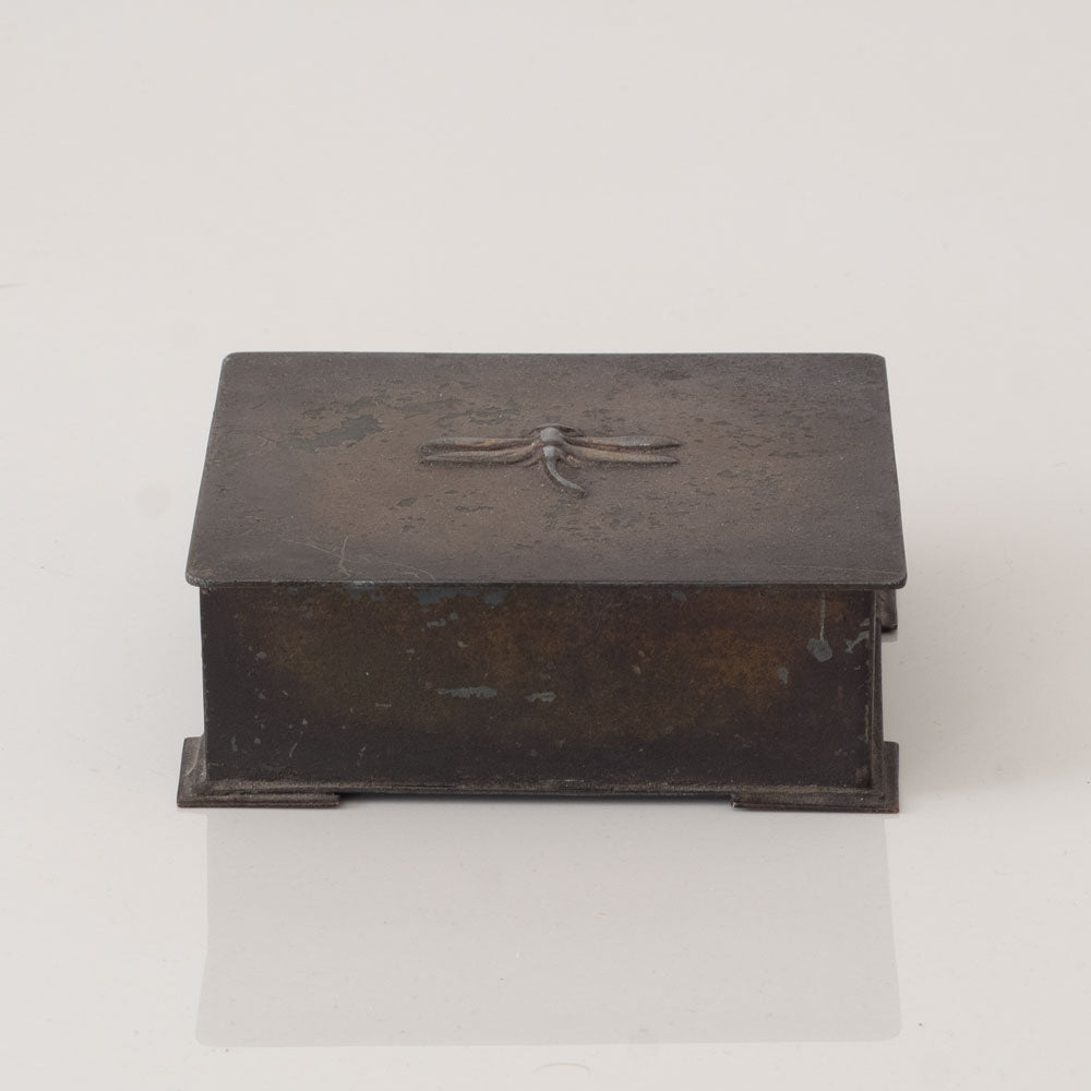 Ildfast Kunst, Denmark, bronze box with wood interior L3286