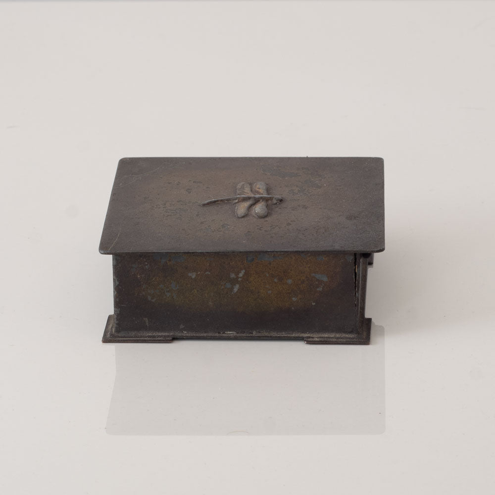 Ildfast Kunst, Denmark, bronze box with wood interior L3286