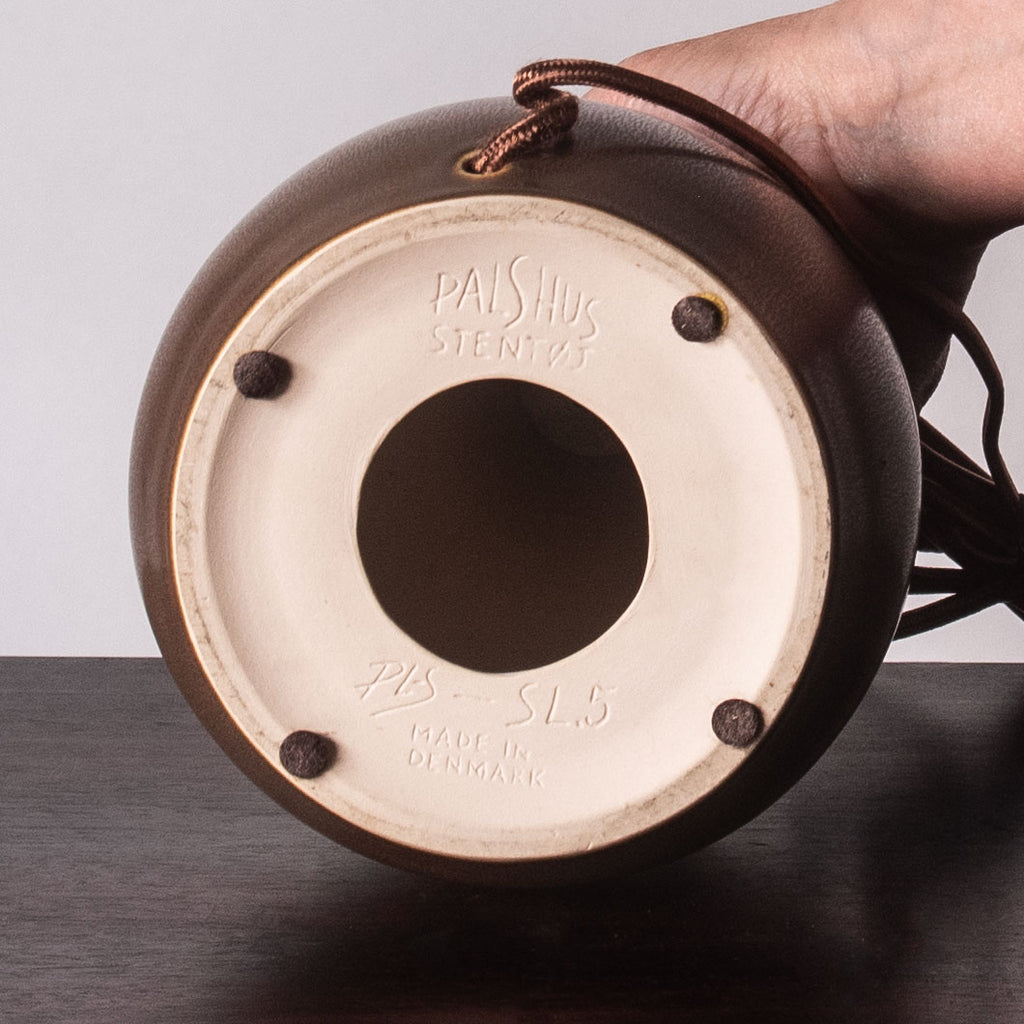 Per Linneman-Schmidt at Palshus, Denmark, stoneware table lamp with brown haresfur glaze N6465