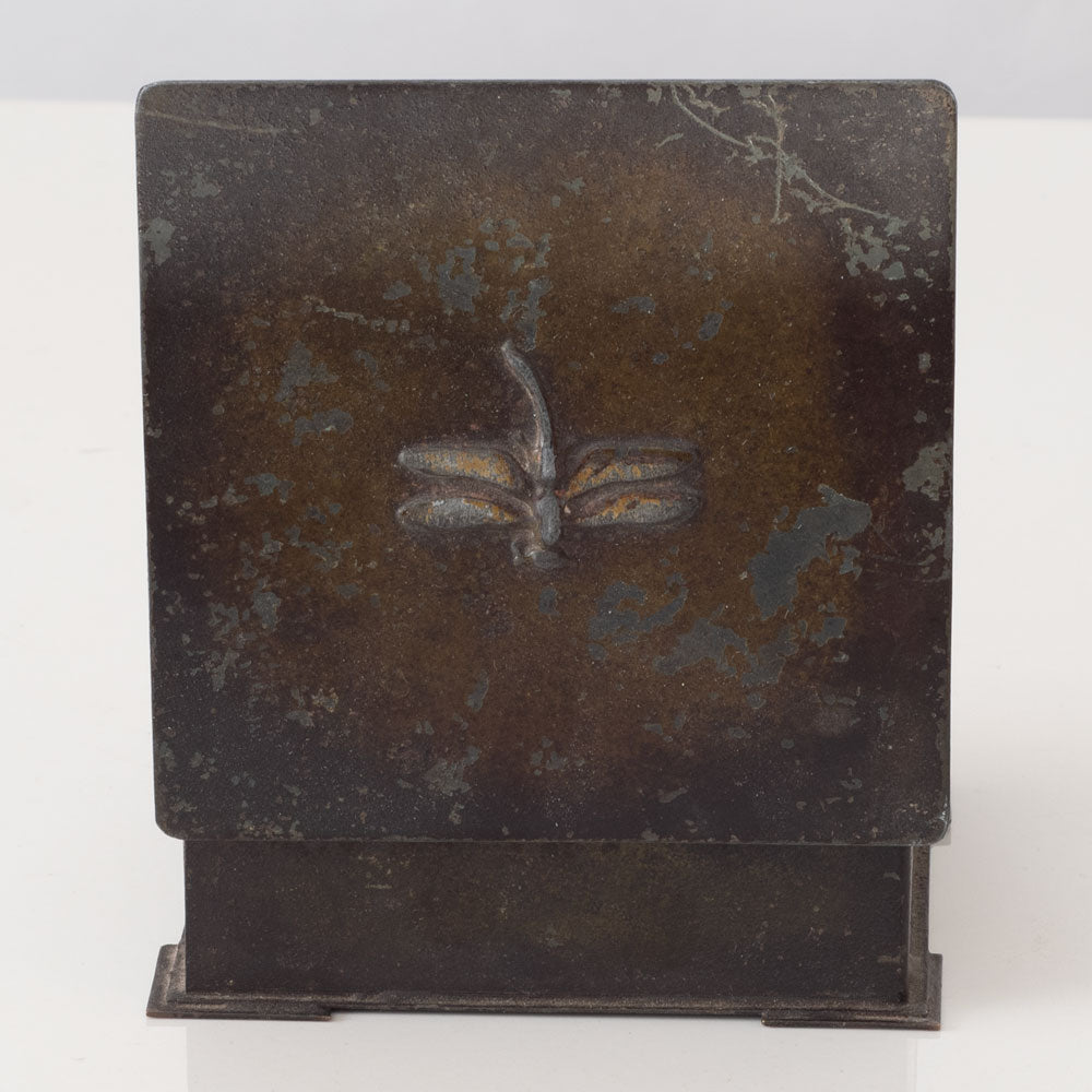 Ildfast Kunst, Denmark, bronze box with wood interior L3286